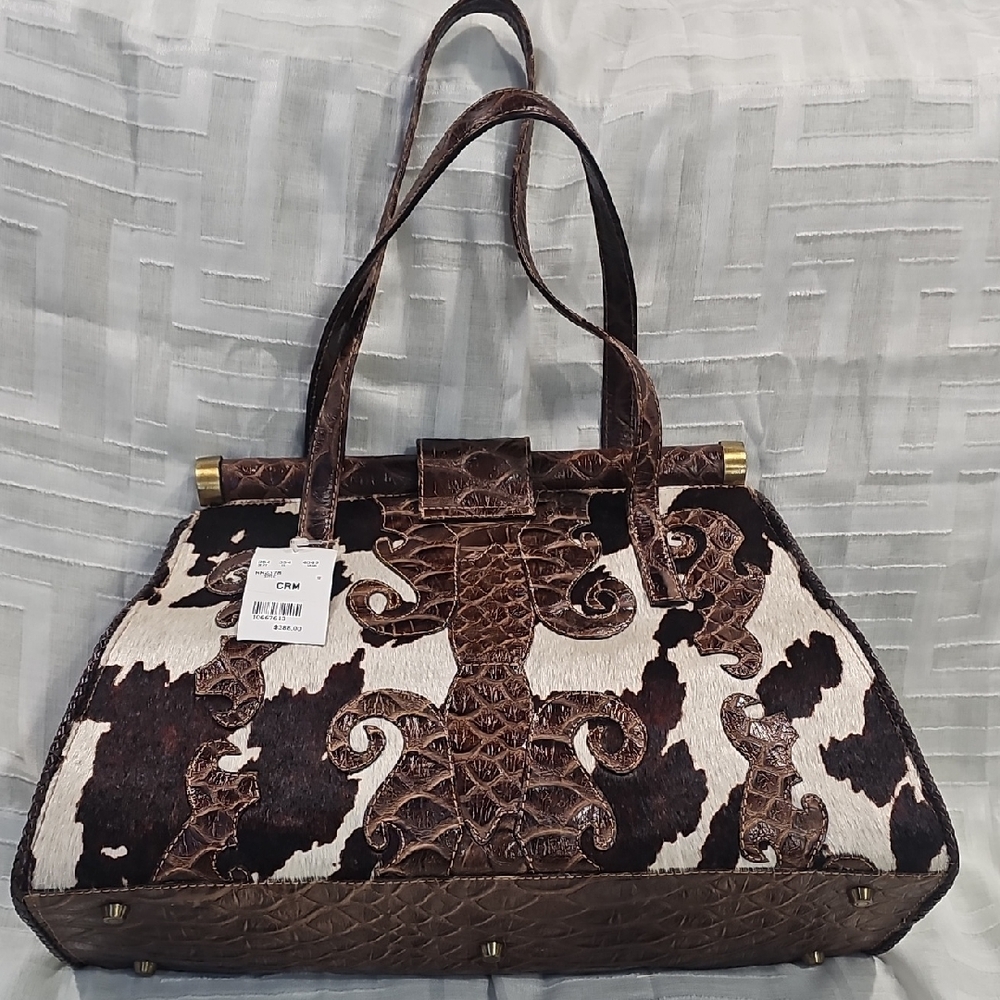 Marc & Marc By Sharif. Elegant Western Leather & Cowhide LUXURY BAG